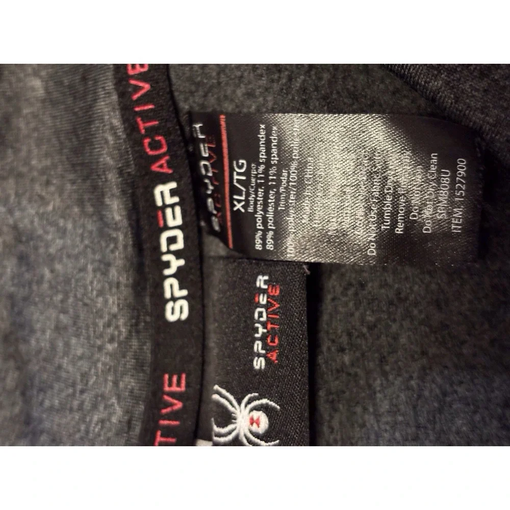 Spyder Active‎ Half Zip Long Sleeve Pullover Base Shirt (Men's XL) Gray